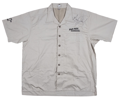 Michael Jackson Signed and Inscribed Baja Fresh - Mexican Grill Shirt with "Love" Inscription (JSA)